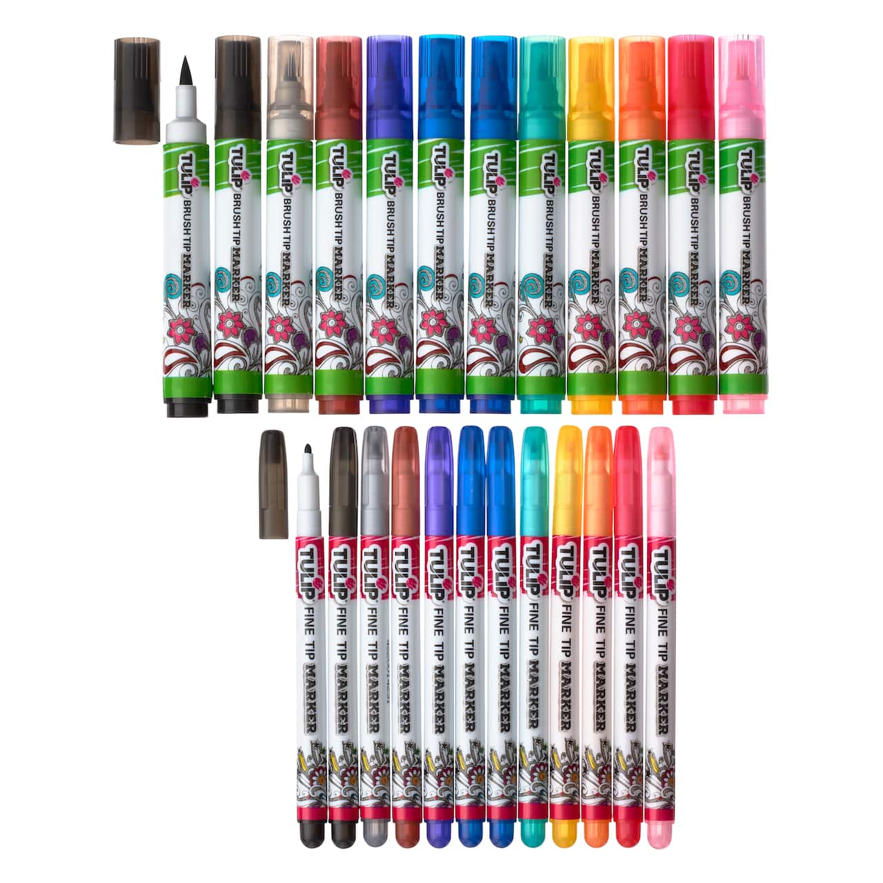 Tulip® Ultimate Fabric Markers Rainbow, 24 Pack
